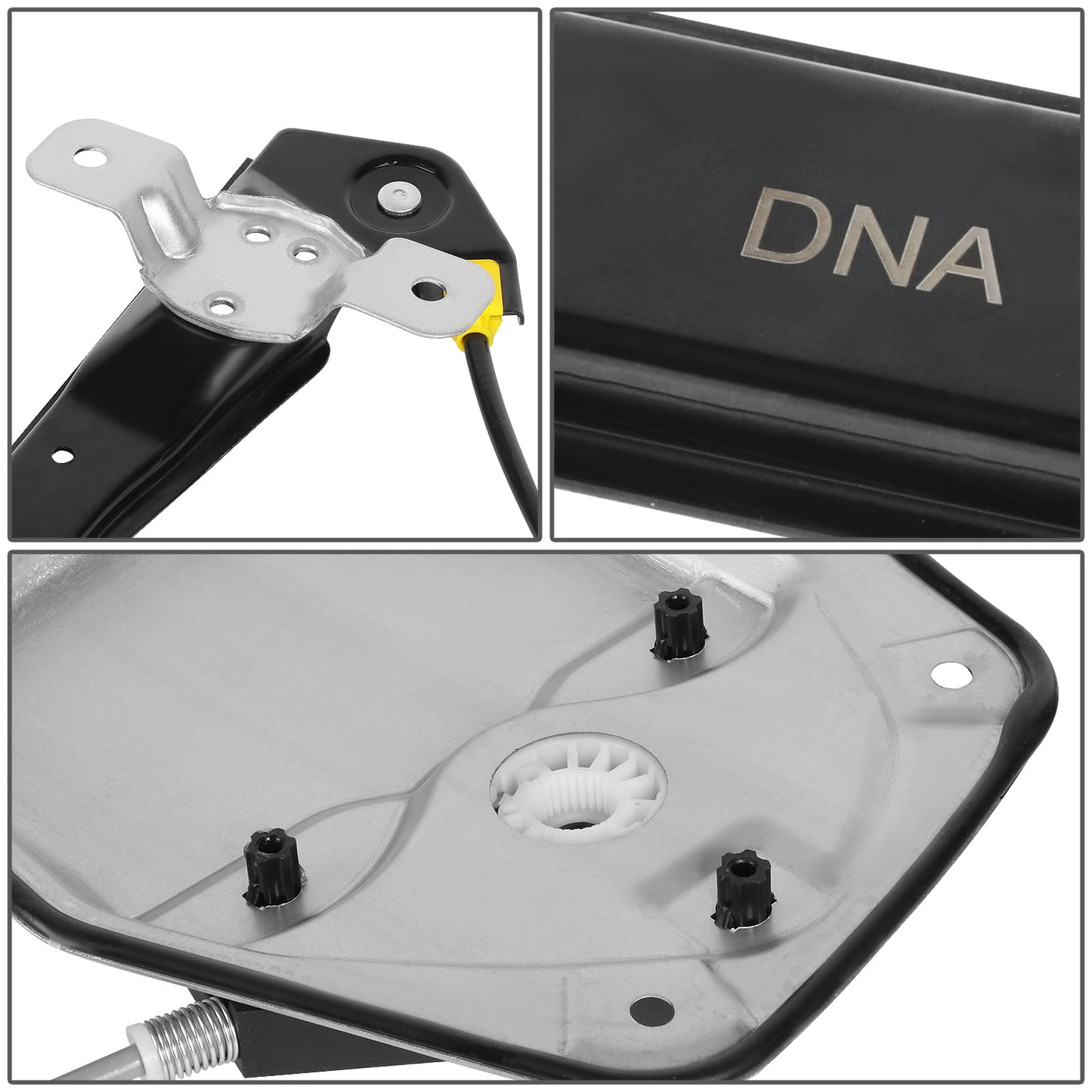 REGULADOR DE VENTANA WINDOW MOTORS & REGULATORS - METALLIC - 07-10 VOLKSWAGEN GOLF CITY/07-09 VOLKSWAGEN GTI/06-09 VOLKSWAGEN RABBIT - FITS 4-DR MODELS - METALLIC - BARE STEEL/PLASTIC