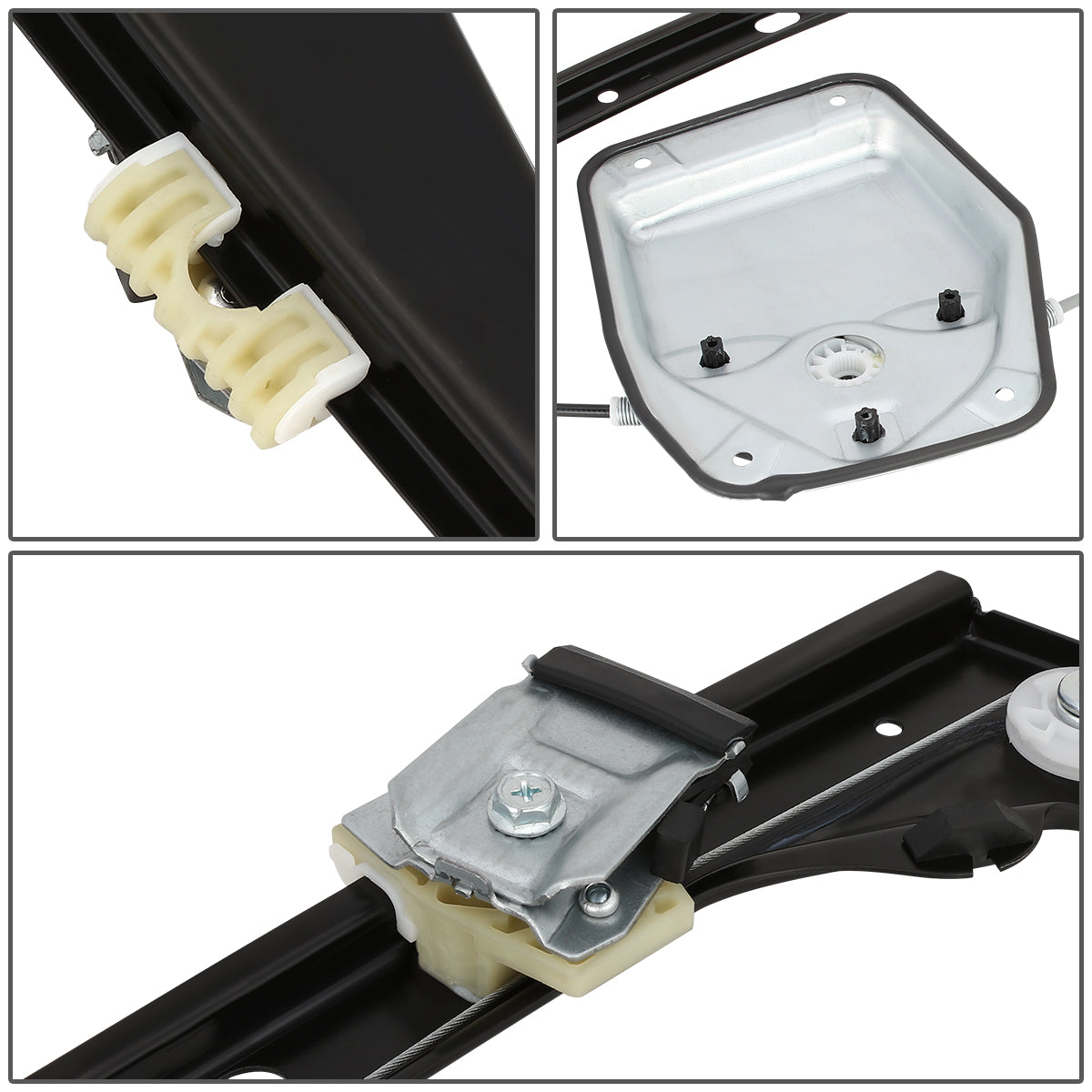 REGULADOR DE VENTANA WINDOW MOTORS & REGULATORS - METALLIC - 05-10 VOLKSWAGEN BORA/10 VOLKSWAGEN GLI/05-14 VOLKSWAGEN JETTA - FITS SEDAN / WAGON MODELS - METALLIC - BARE STEEL/PLASTIC