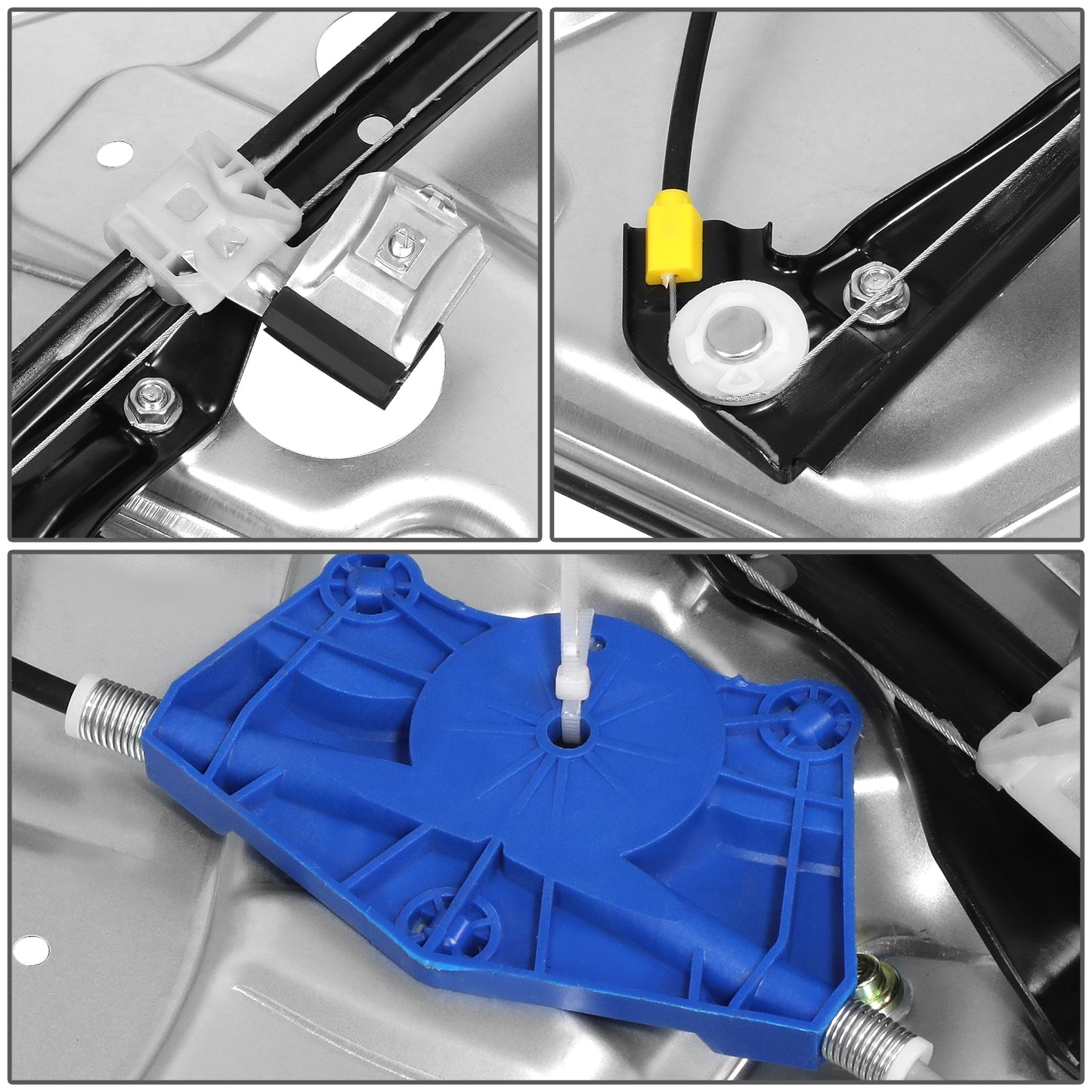 REGULADOR DE VENTANA WINDOW MOTORS & REGULATORS - METALLIC - 05 VOLKSWAGEN BORA/99-10 VOLKSWAGEN GOLF/99-05 VOLKSWAGEN JETTA - FITS 4-DR MODELS - METALLIC - BARE STEEL/PLASTIC