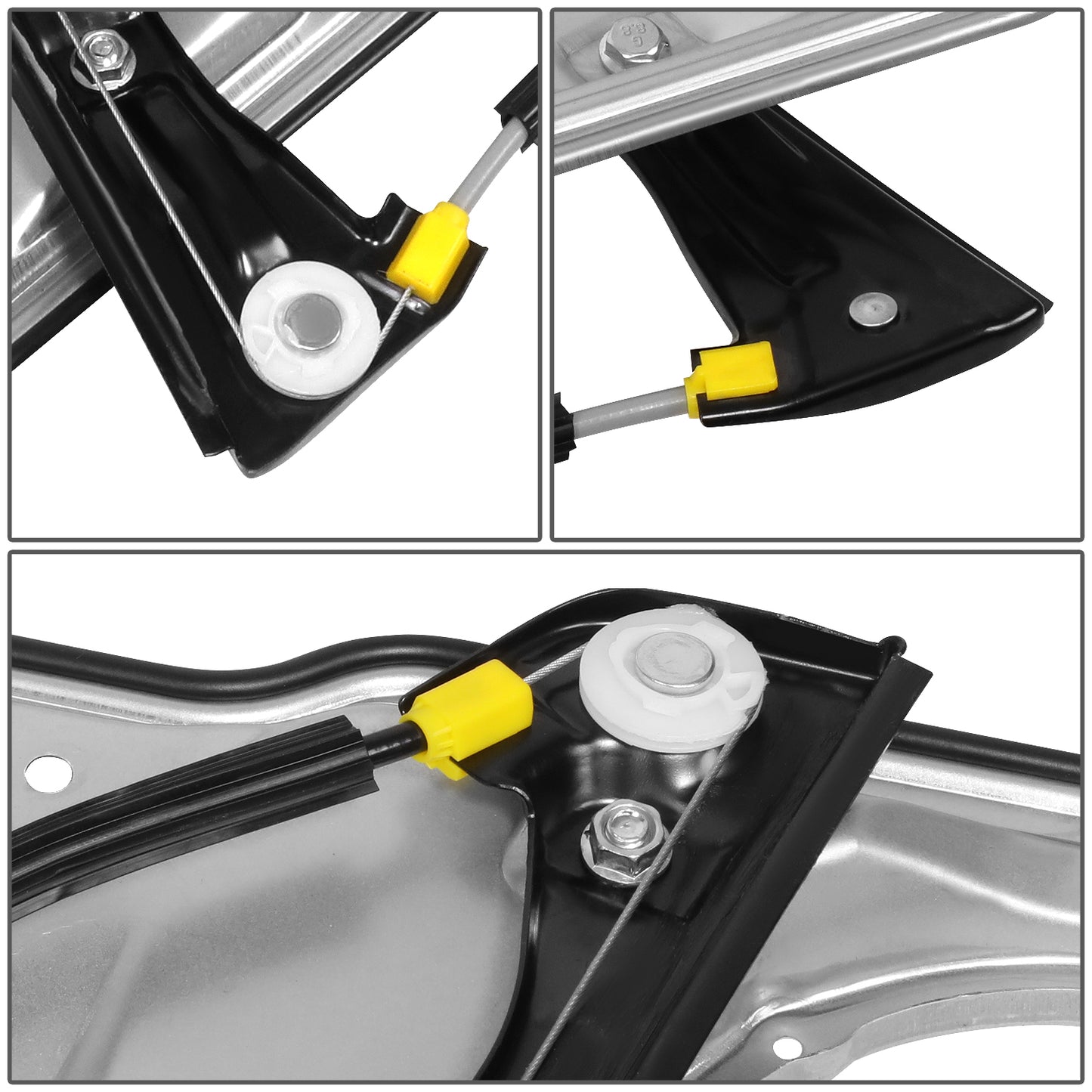 REGULADOR DE VENTANA WINDOW MOTORS & REGULATORS - METALLIC - 05 VOLKSWAGEN BORA/99-10 VOLKSWAGEN GOLF/99-05 VOLKSWAGEN JETTA - FITS 4-DR MODELS - METALLIC - BARE STEEL/PLASTIC