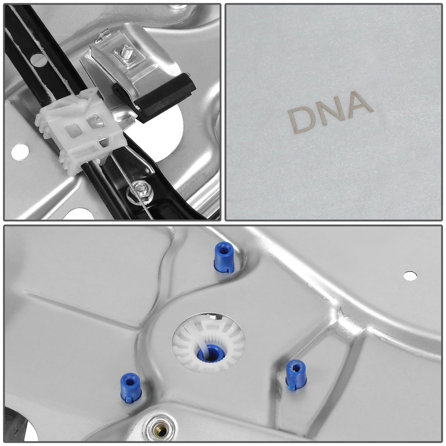 REGULADOR DE VENTANA WINDOW MOTORS & REGULATORS - METALLIC - 05 VOLKSWAGEN BORA/99-10 VOLKSWAGEN GOLF/99-05 VOLKSWAGEN JETTA - FITS 4-DR MODELS - METALLIC - BARE STEEL/PLASTIC