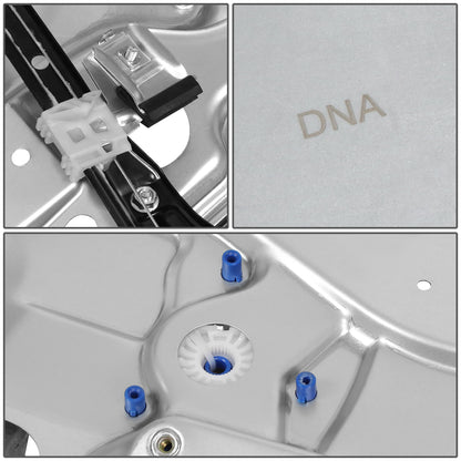 REGULADOR DE VENTANA WINDOW MOTORS & REGULATORS - METALLIC - 05 VOLKSWAGEN BORA/99-10 VOLKSWAGEN GOLF/99-05 VOLKSWAGEN JETTA - FITS 4-DR MODELS - METALLIC - BARE STEEL/PLASTIC