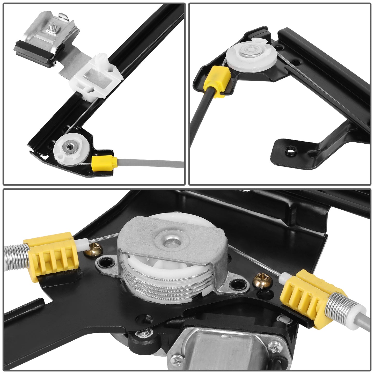 REGULADOR DE VENTANA WINDOW MOTORS & REGULATORS - METALLIC - 02-08 FORD EXPLORER/07-08 FORD EXPLORER SPORT TRAC/02-08 MERCURY MOUNTAINEER - METALLIC - BARE STEEL/PLASTIC