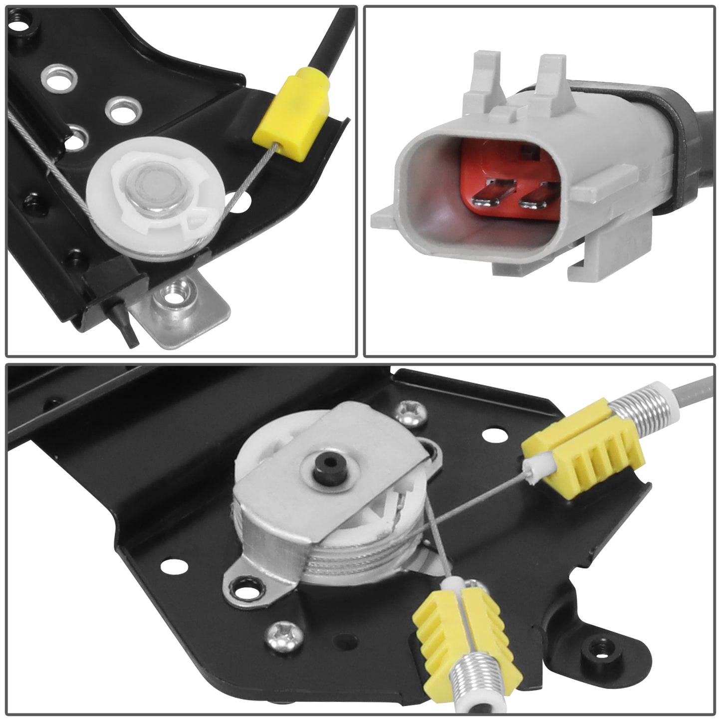 REGULADOR DE VENTANA WINDOW MOTORS & REGULATORS - CHRYSLER 300 2005-2010 / DODGE CHARGER 2006-2010 / DODGE MAGNUM 2005-2008 - EXC. ANTI-PINCH - W/ 2 WIRES - W/O ONE TOUCH UP - METALLIC - BARE STEEL / PLASTIC
