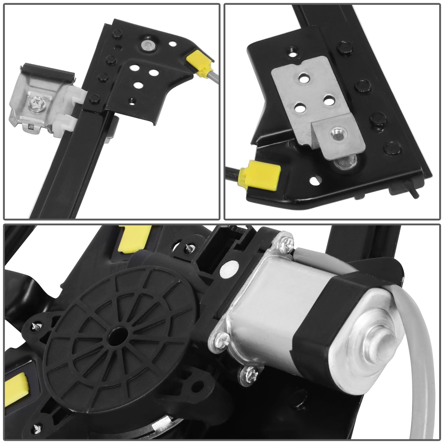 REGULADOR DE VENTANA WINDOW MOTORS & REGULATORS - CHRYSLER 300 2005-2010 / DODGE CHARGER 2006-2010 / DODGE MAGNUM 2005-2008 - EXC. ANTI-PINCH - W/ 2 WIRES - W/O ONE TOUCH UP - METALLIC - BARE STEEL / PLASTIC