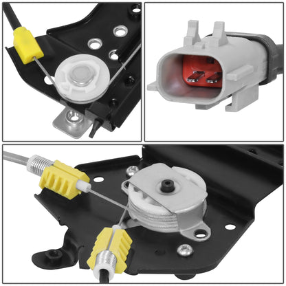 REGULADOR DE VENTANA WINDOW MOTORS & REGULATORS - CHRYSLER 300 2005-2010 / DODGE CHARGER 2006-2010 / DODGE MAGNUM 2005-2008 - EXC. ANTI-PINCH - W/ 2 WIRES - W/O ONE TOUCH UP - METALLIC - BARE STEEL / PLASTIC