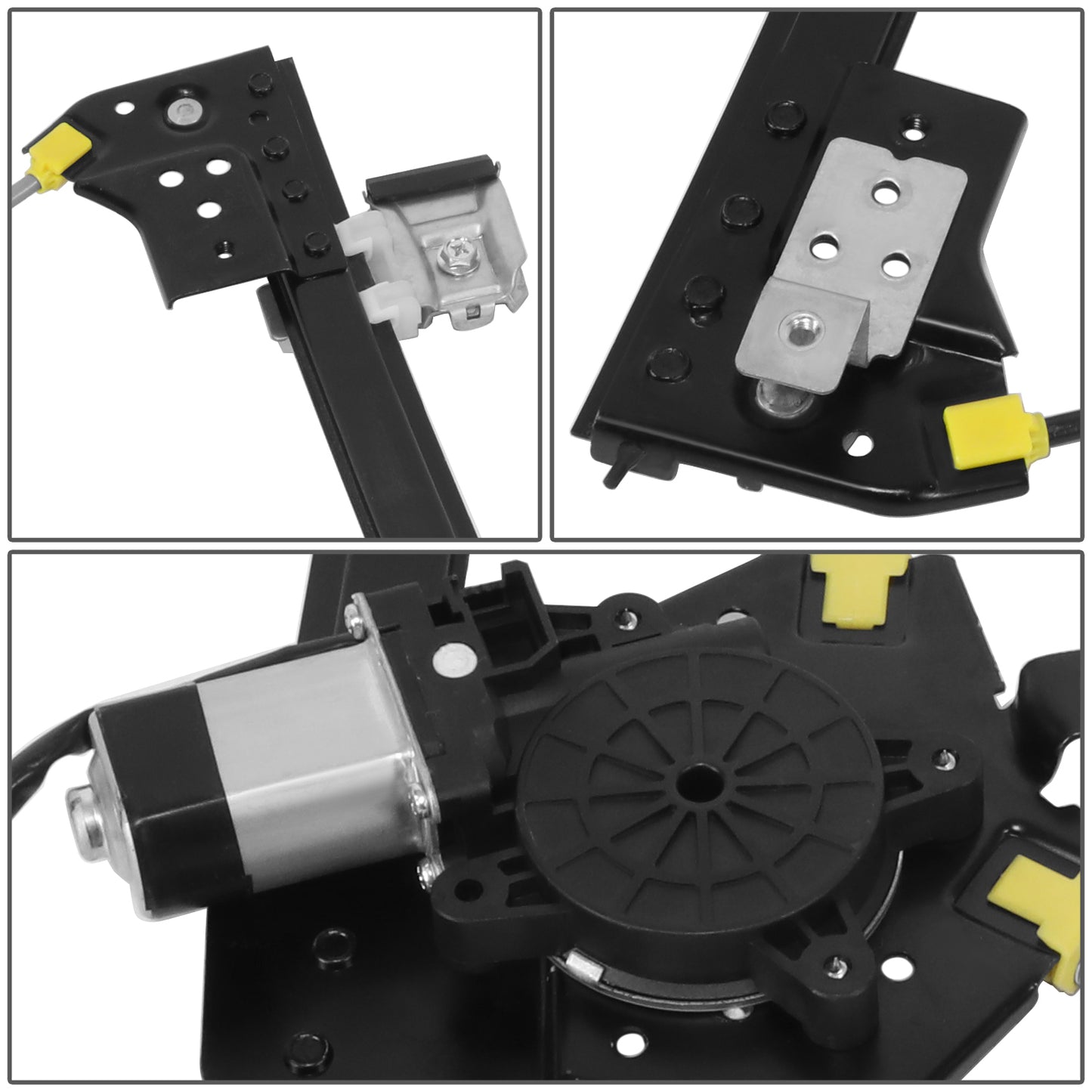 REGULADOR DE VENTANA WINDOW MOTORS & REGULATORS - CHRYSLER 300 2005-2010 / DODGE CHARGER 2006-2010 / DODGE MAGNUM 2005-2008 - EXC. ANTI-PINCH - W/ 2 WIRES - W/O ONE TOUCH UP - METALLIC - BARE STEEL / PLASTIC