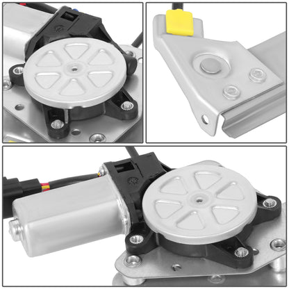 REGULADOR DE VENTANA WINDOW MOTORS & REGULATORS - CHRYSLER TOWN & COUNTRY 2008-2016 / DODGE GRAND CARAVAN 2008-2020 / RAM C/V 2012-2015 - W/ 6PIN CONNECTOR - W/ AUTO-UP - METALLIC - BARE STEEL / PLASTIC