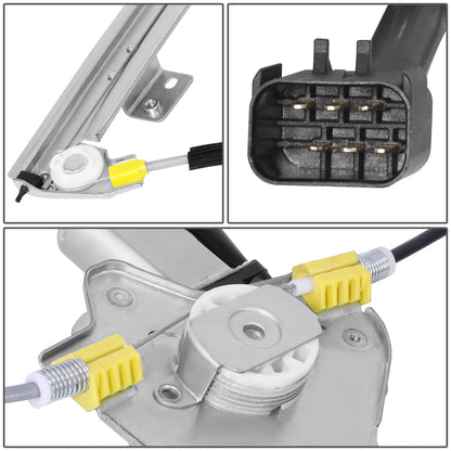 REGULADOR DE VENTANA WINDOW MOTORS & REGULATORS - CHRYSLER TOWN & COUNTRY 2008-2016 / DODGE GRAND CARAVAN 2008-2020 / RAM C/V 2012-2015 - W/ 6PIN CONNECTOR - W/ AUTO-UP - METALLIC - BARE STEEL / PLASTIC