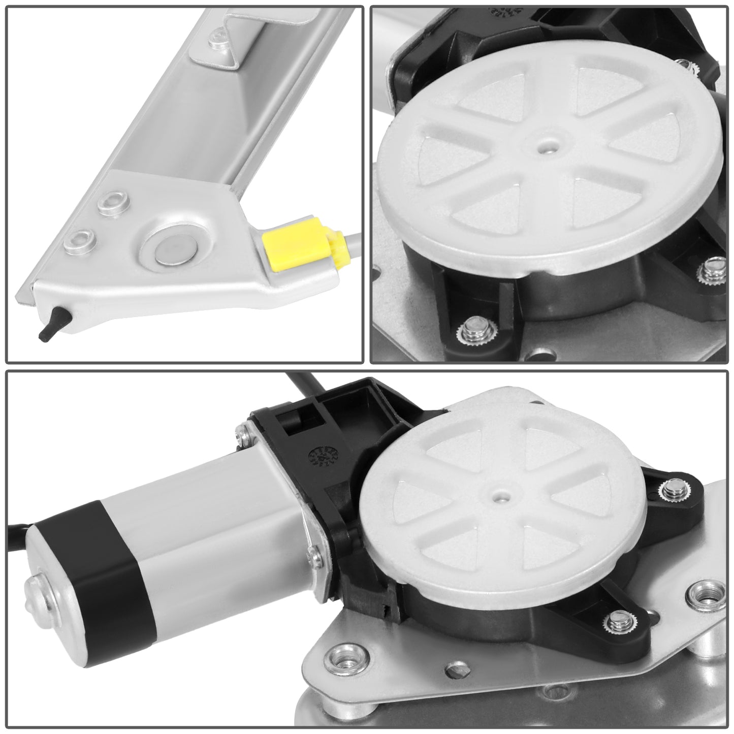 REGULADOR DE VENTANA WINDOW MOTORS & REGULATORS - CHRYSLER TOWN & COUNTRY 2008-2016 / DODGE GRAND CARAVAN 2008-2020 / RAM C/V 2012-2015 - W/ 2PIN CONNECTOR - METALLIC - BARE STEEL / PLASTIC