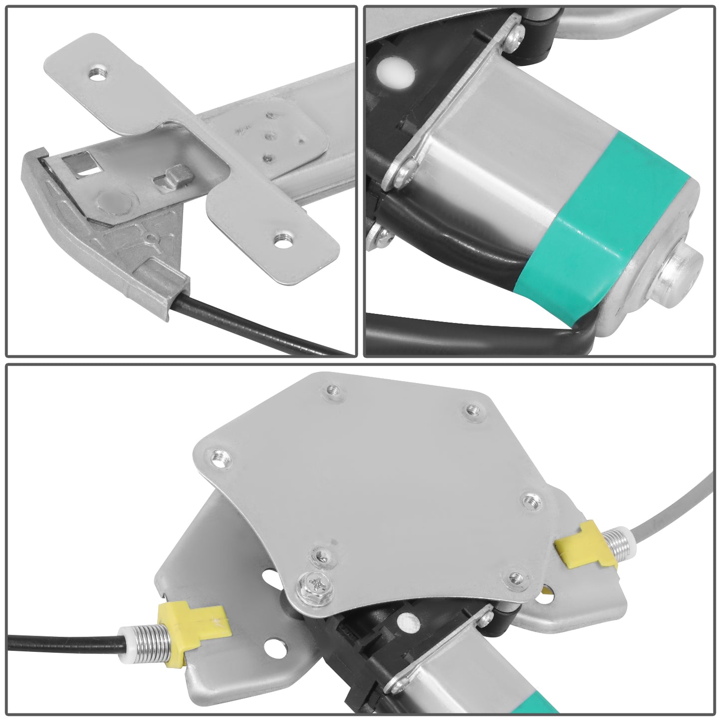 REGULADOR DE VENTANA WINDOW MOTORS & REGULATORS - DODGE DAKOTA 2000-2004 / DODGE DURANGO 1998-2003 - CREW CAB - METALLIC - BARE STEEL / PLASTIC
