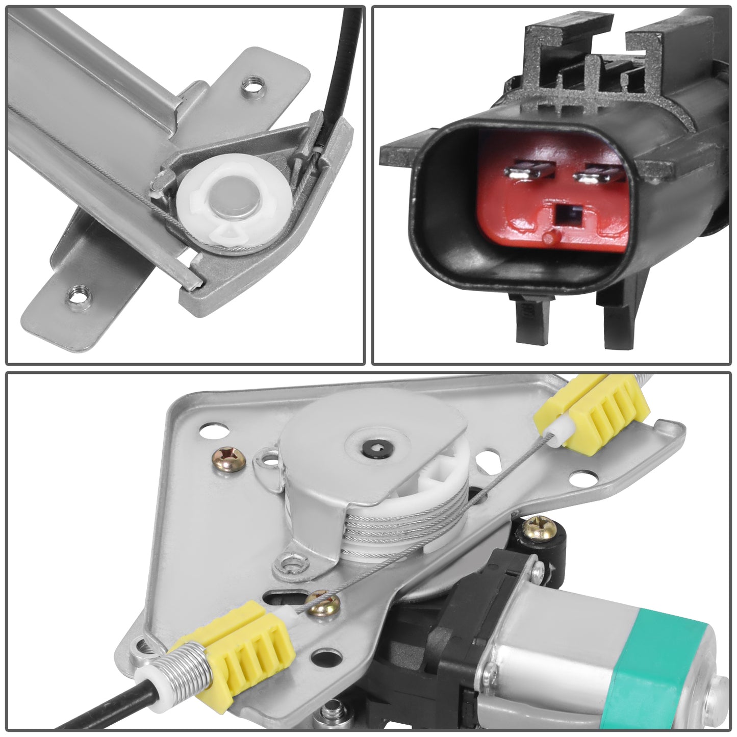 REGULADOR DE VENTANA WINDOW MOTORS & REGULATORS - DODGE DAKOTA 2000-2004 / DODGE DURANGO 1998-2003 - CREW CAB - METALLIC - BARE STEEL / PLASTIC