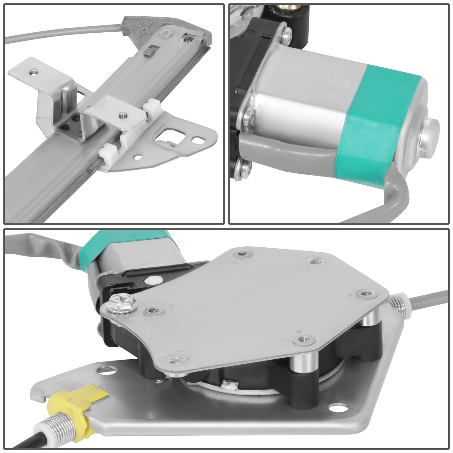 REGULADOR DE VENTANA WINDOW MOTORS & REGULATORS - DODGE DAKOTA 2000-2004 / DODGE DURANGO 1998-2003 - CREW CAB - METALLIC - BARE STEEL / PLASTIC