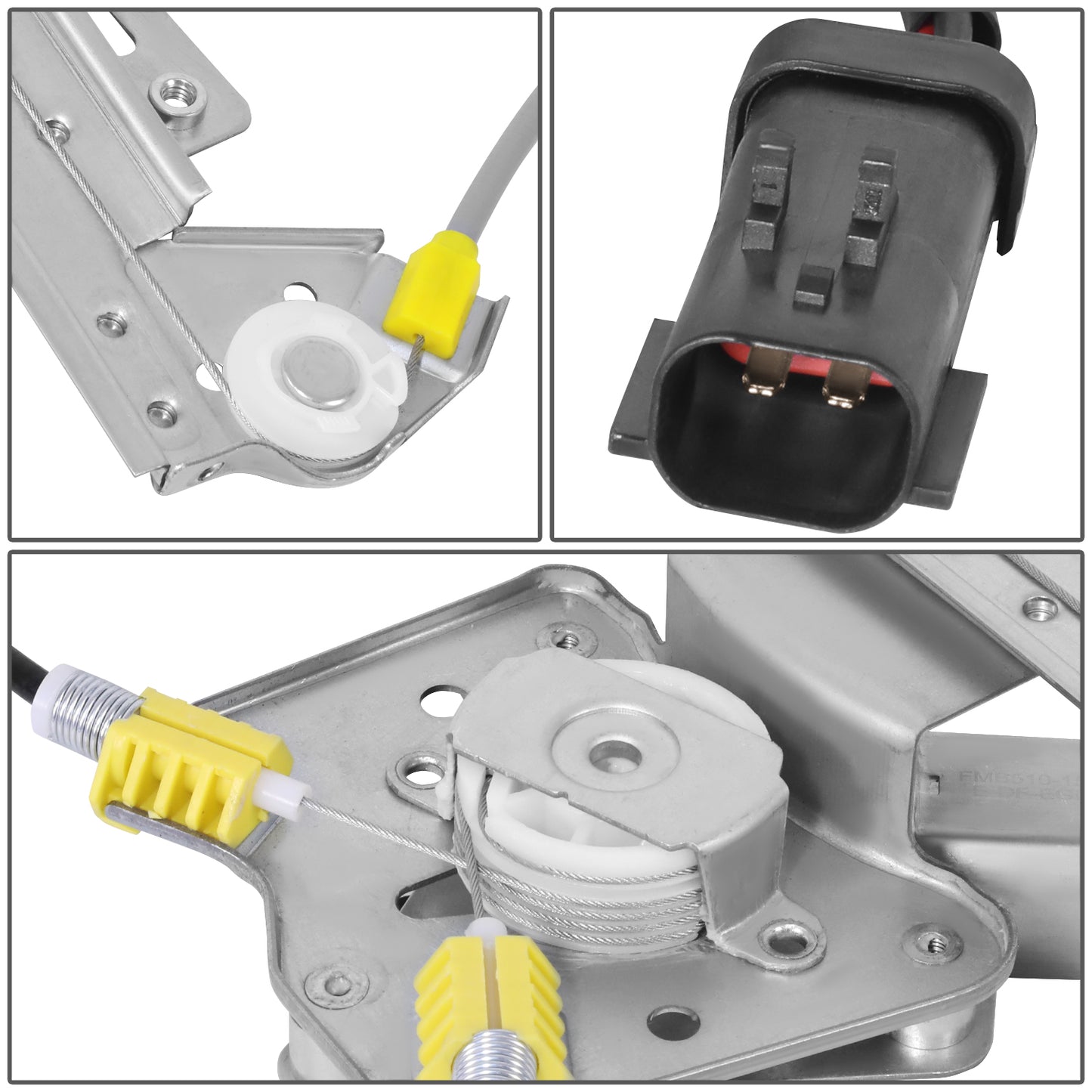 REGULADOR DE VENTANA WINDOW MOTORS & REGULATORS - CHRYSLER SEBRING 2007-2010 - SEDAN - W/ 2PIN CONNECTOR - METALLIC - BARE STEEL / PLASTIC
