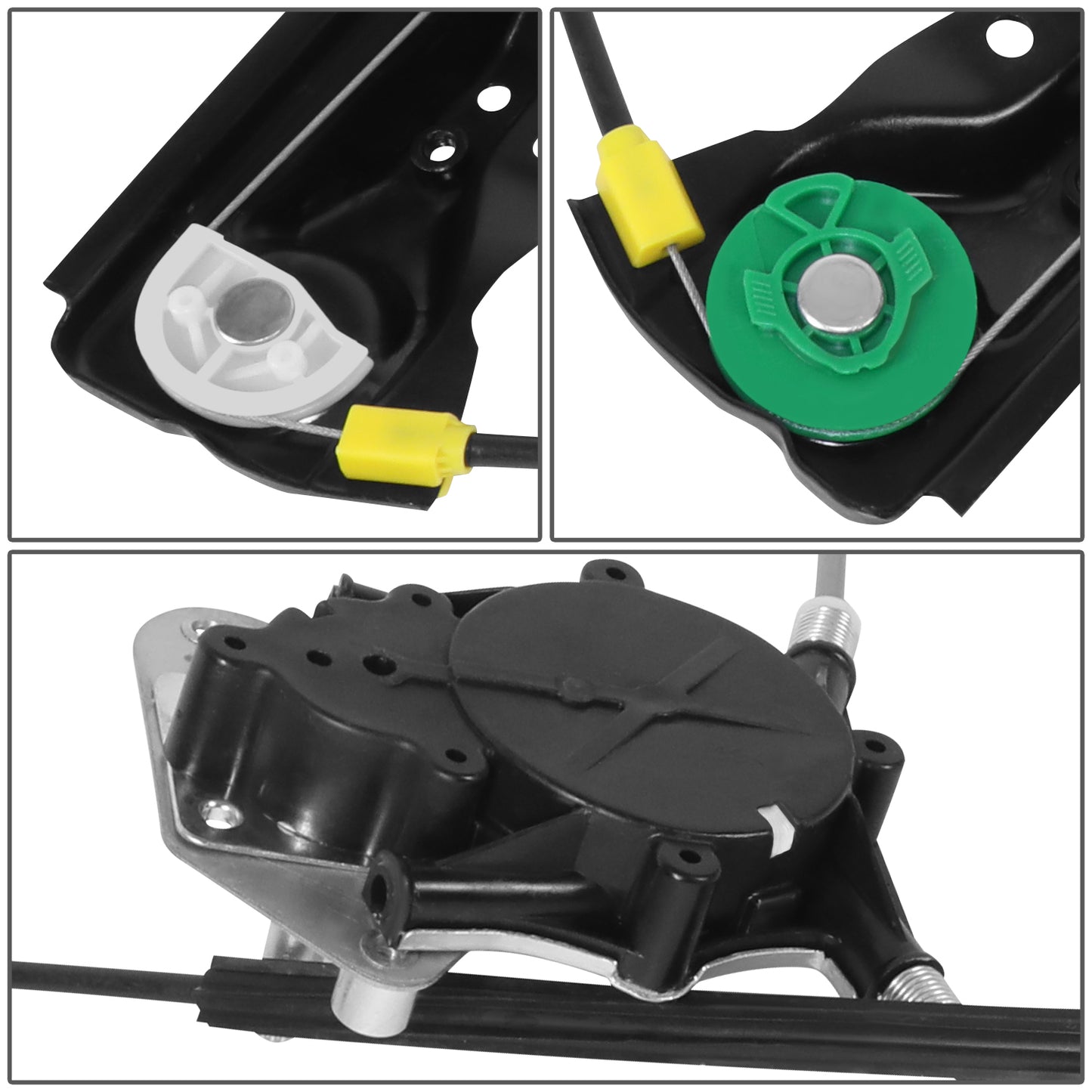 REGULADOR DE VENTANA WINDOW MOTORS & REGULATORS - FORD FOCUS 2000-2007 - MANUAL WINDOWS - METALLIC - BARE STEEL / PLASTIC