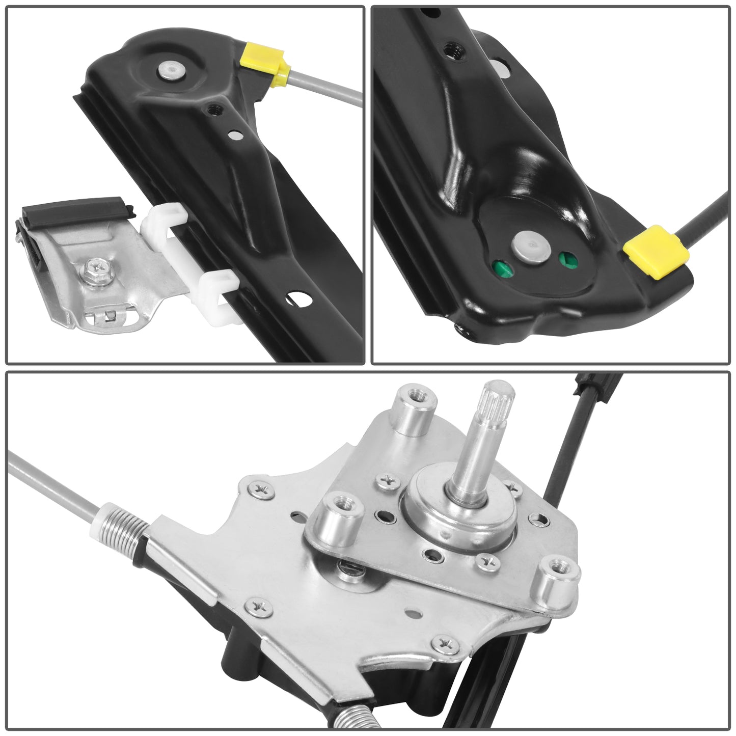 REGULADOR DE VENTANA WINDOW MOTORS & REGULATORS - FORD FOCUS 2000-2007 - MANUAL WINDOWS - METALLIC - BARE STEEL / PLASTIC