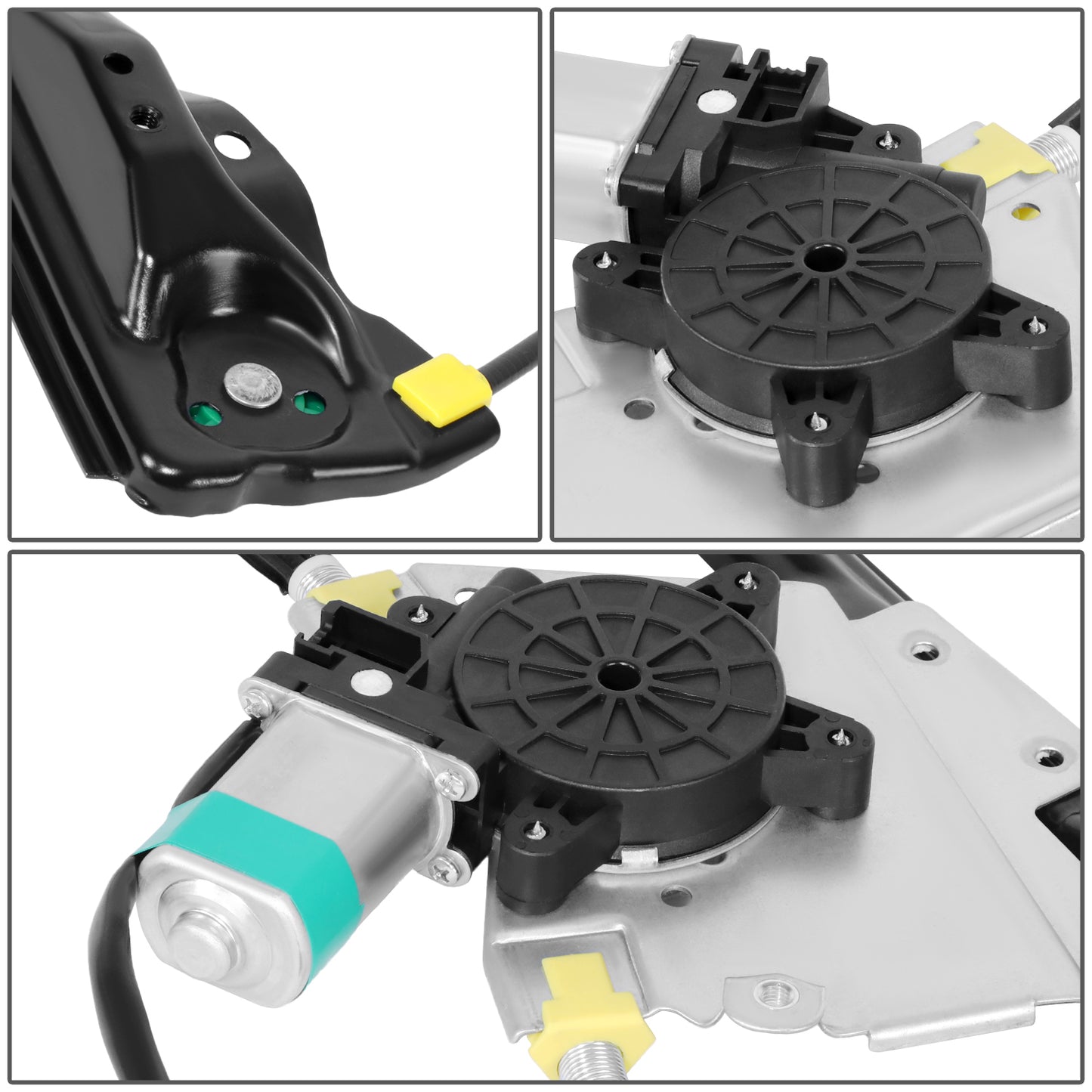 REGULADOR DE VENTANA WINDOW MOTORS & REGULATORS - FORD FOCUS 2000-2007 - 2DR HATCHBACK - METALLIC - BARE STEEL / PLASTIC