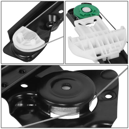 REGULADOR DE VENTANA WINDOW MOTORS & REGULATORS - FORD FOCUS 2000-2007 - POWERED WINDOWS; LX, SE, ZX4, ZX5, ZXW - METALLIC - BARE STEEL / PLASTIC