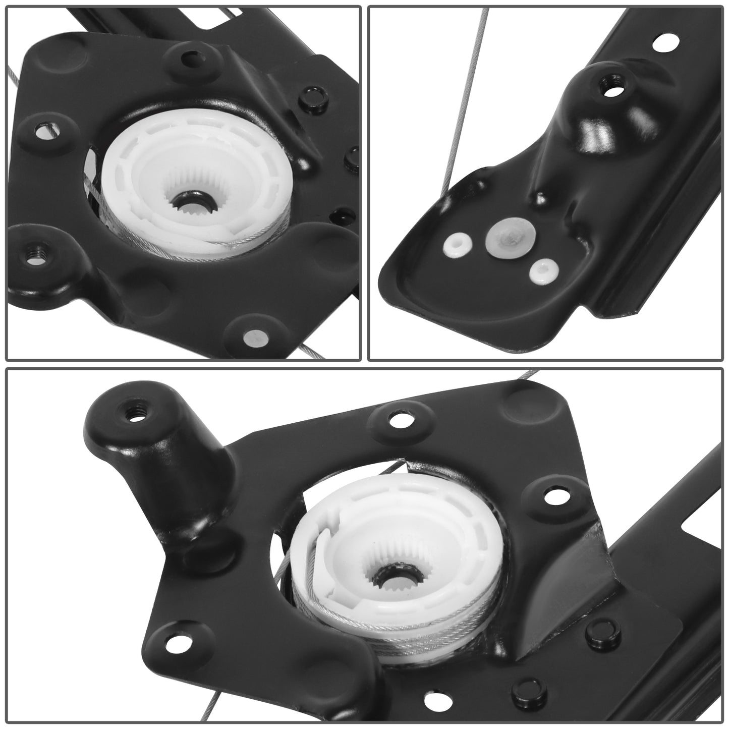 REGULADOR DE VENTANA WINDOW MOTORS & REGULATORS - FORD FOCUS 2000-2007 - POWERED WINDOWS; LX, SE, ZX4, ZX5, ZXW - METALLIC - BARE STEEL / PLASTIC