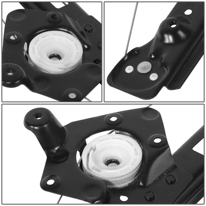 REGULADOR DE VENTANA WINDOW MOTORS & REGULATORS - FORD FOCUS 2000-2007 - POWERED WINDOWS; LX, SE, ZX4, ZX5, ZXW - METALLIC - BARE STEEL / PLASTIC