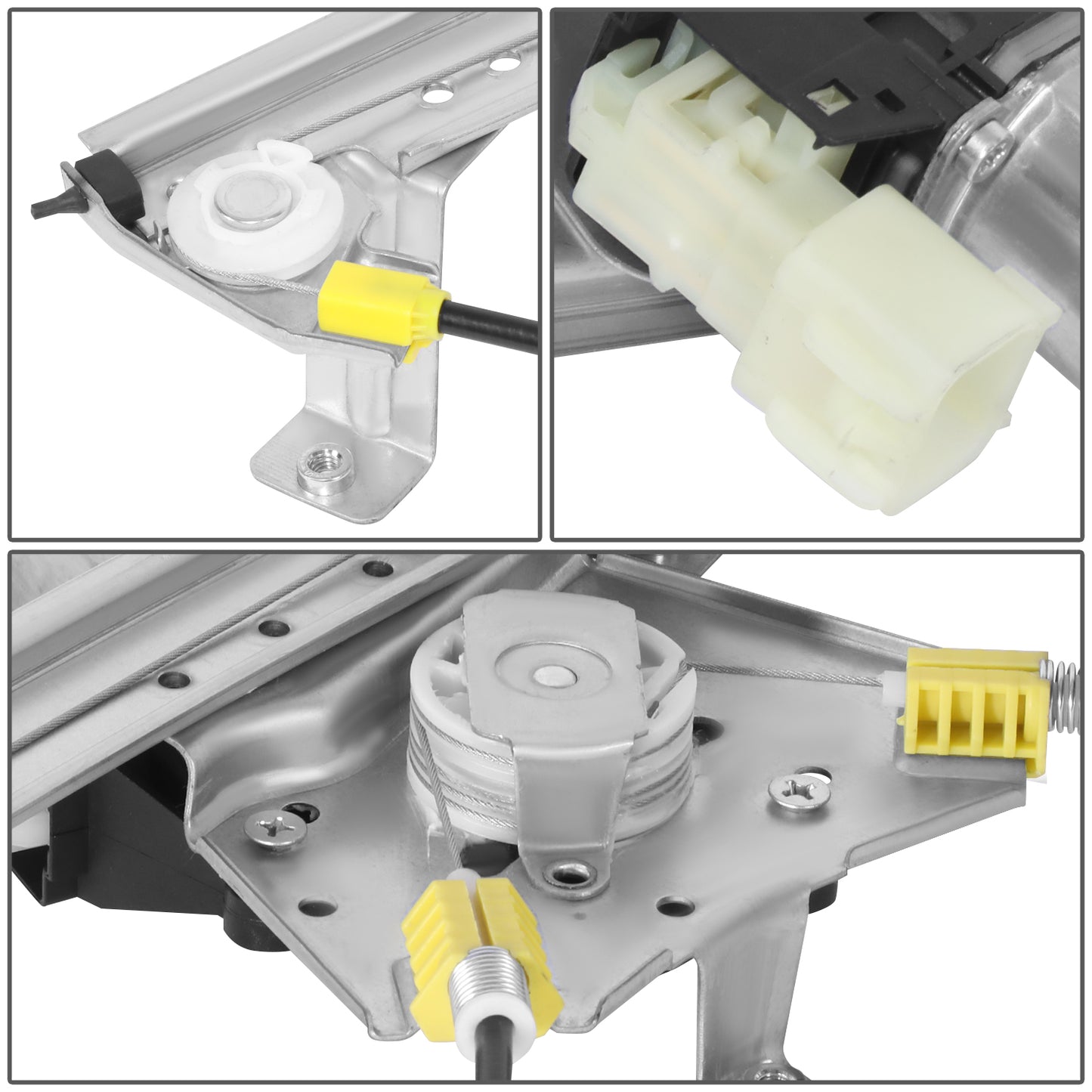 REGULADOR DE VENTANA WINDOW MOTORS & REGULATORS - FORD FOCUS 2012-2018 - WITH ANTI-PINCH - METALLIC - BARE STEEL / PLASTIC