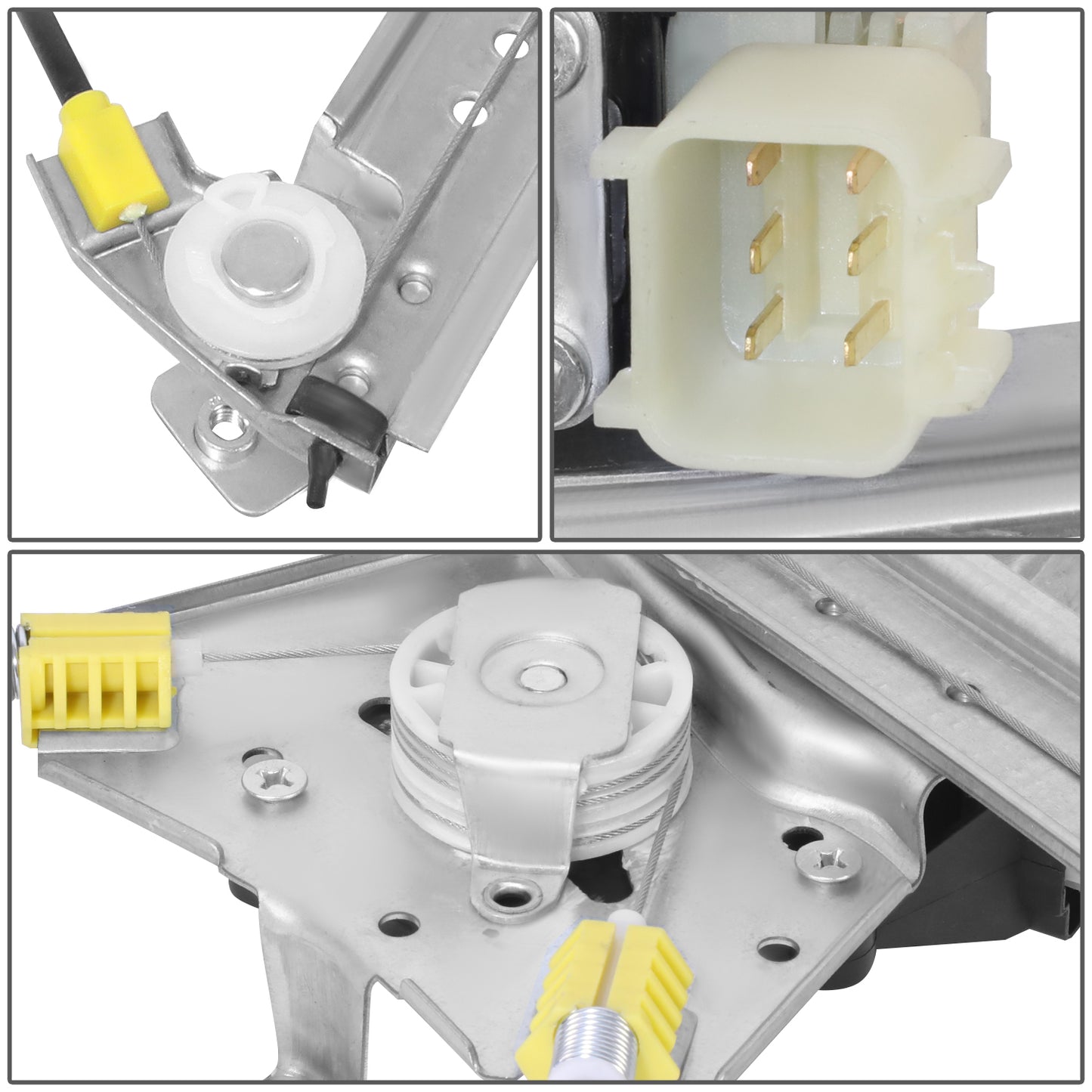 REGULADOR DE VENTANA WINDOW MOTORS & REGULATORS - FORD FOCUS 2012-2018 - WITH ANTI-PINCH - METALLIC - BARE STEEL / PLASTIC