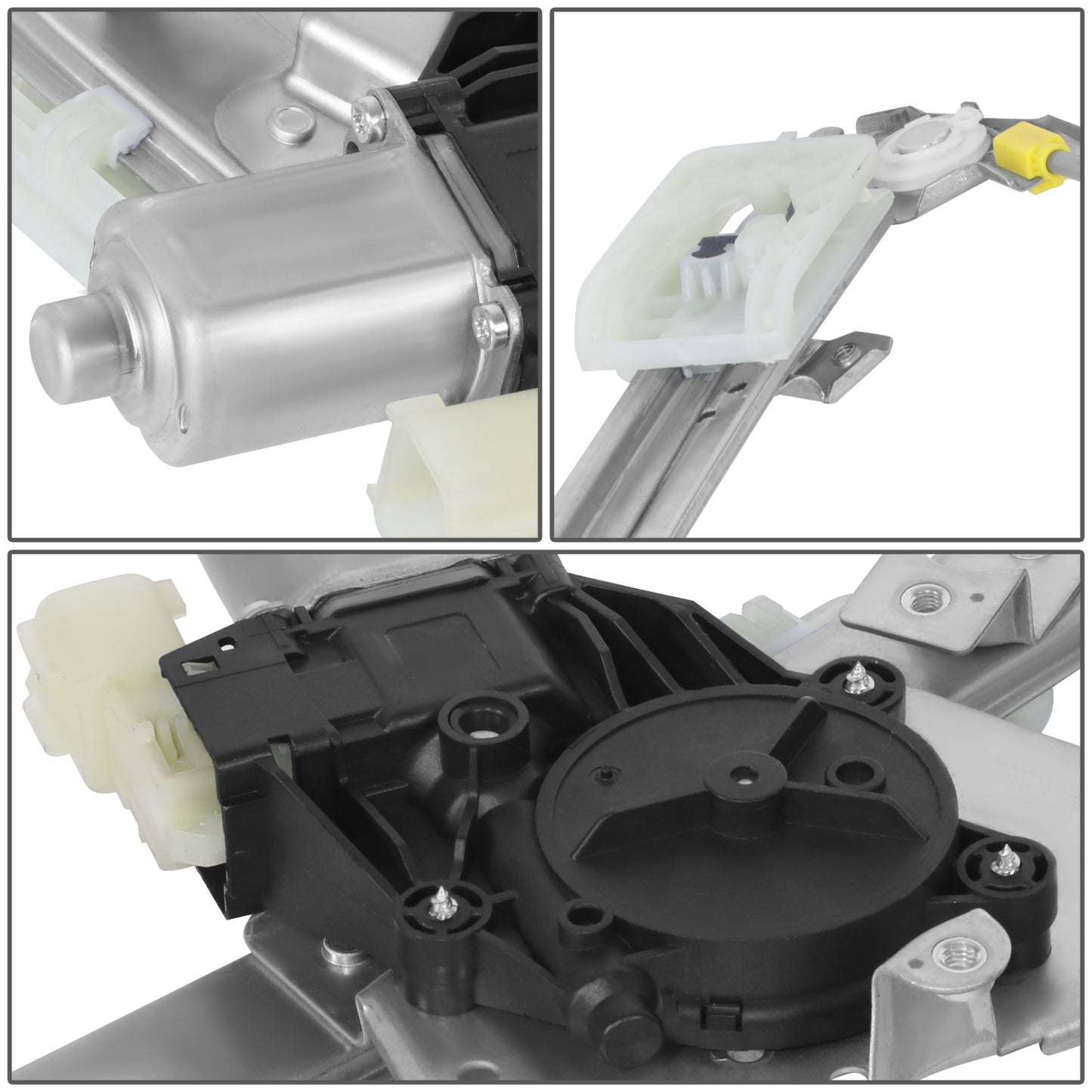 REGULADOR DE VENTANA WINDOW MOTORS & REGULATORS - FORD FOCUS 2012-2018 - WITH ANTI-PINCH - METALLIC - BARE STEEL / PLASTIC