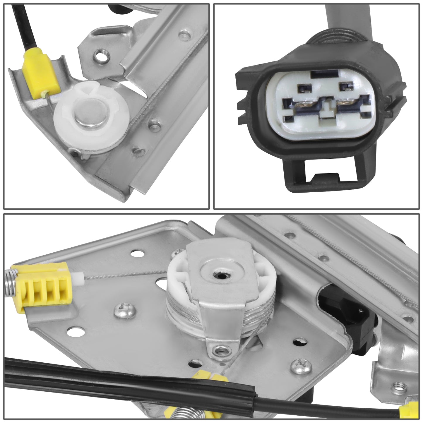 REGULADOR DE VENTANA WINDOW MOTORS & REGULATORS - FORD ESCAPE 2013-2019 - WITHOUT ANTI-PINCH - METALLIC - BARE STEEL / PLASTIC