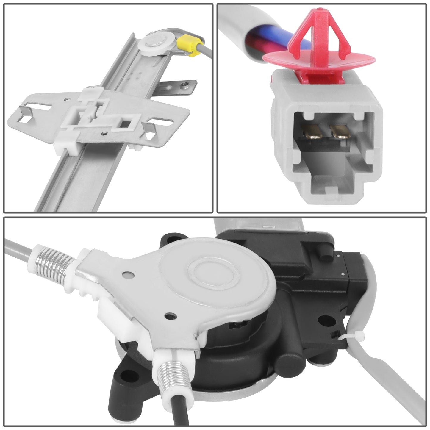 REGULADOR DE VENTANA WINDOW MOTORS & REGULATORS - HONDA PILOT 2003-2008 - METALLIC - BARE STEEL / PLASTIC