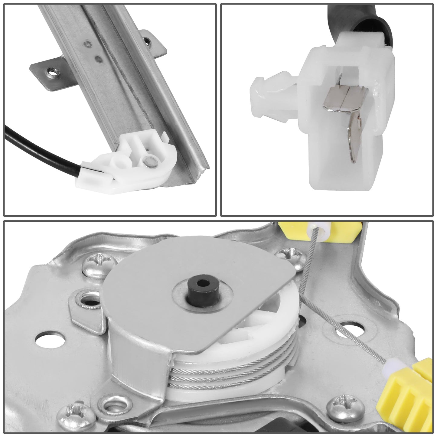 REGULADOR DE VENTANA WINDOW MOTORS & REGULATORS - MITSUBISHI LANCER 2002-2003 - METALLIC - BARE STEEL / PLASTIC