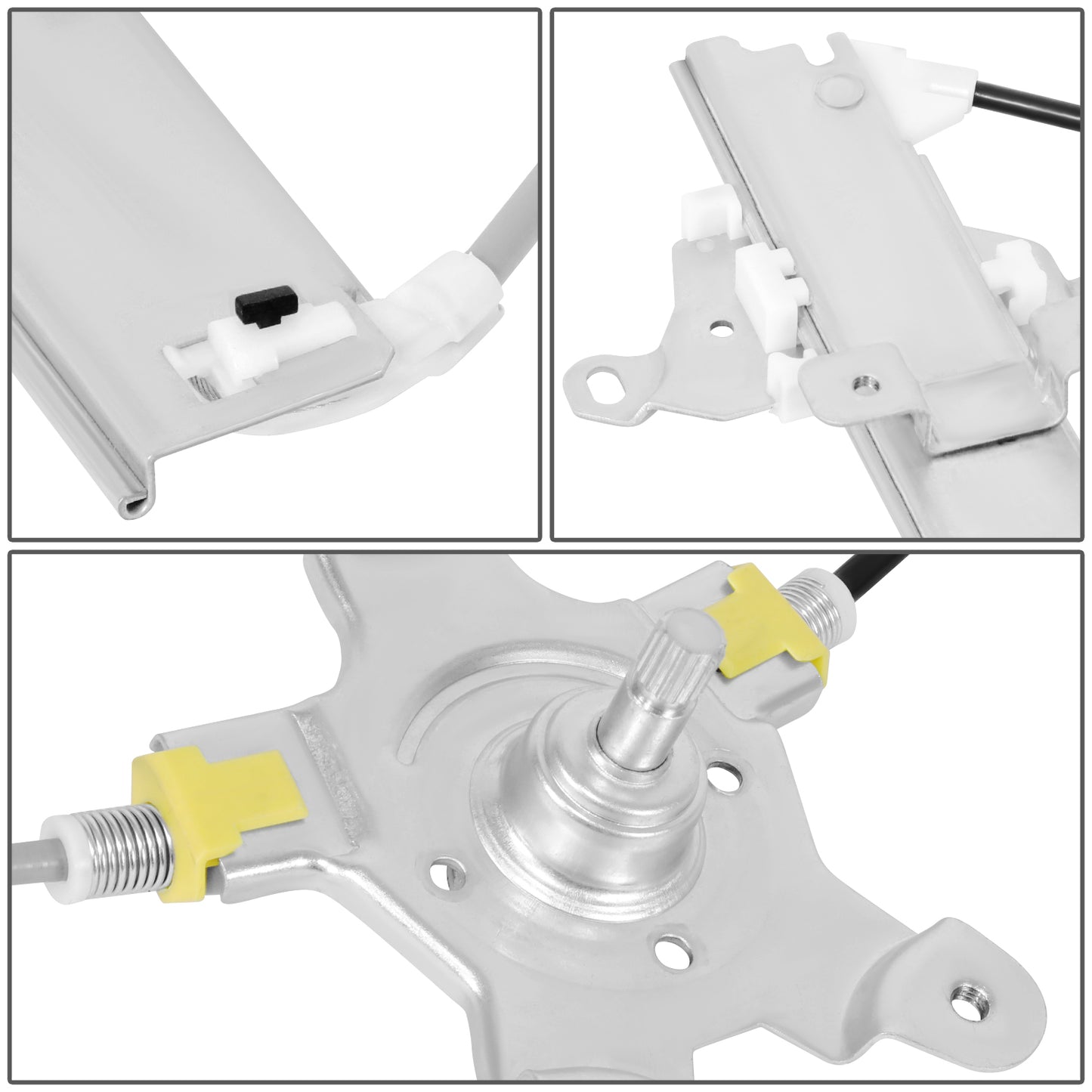 REGULADOR DE VENTANA WINDOW MOTORS & REGULATORS - NISSAN SENTRA 1991-1994 / NISSAN TSURU 1991-2017 - 4DR - METALLIC - BARE STEEL / PLASTIC