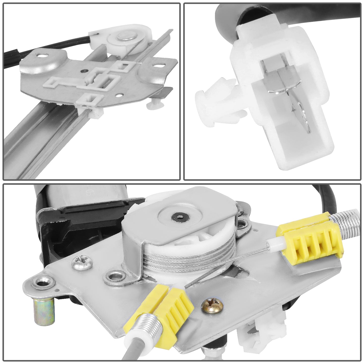 REGULADOR DE VENTANA WINDOW MOTORS & REGULATORS - CHEVROLET TRACKER 1998 / GEO TRACKER 1996-1997 / SUZUKI SIDEKICK 1991-1998 - 4DR - METALLIC - BARE STEEL / PLASTIC
