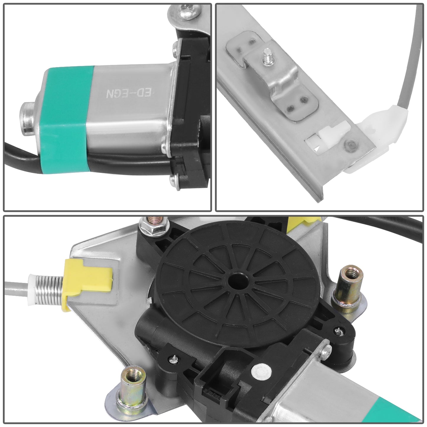 REGULADOR DE VENTANA WINDOW MOTORS & REGULATORS - CHEVROLET TRACKER 1998 / GEO TRACKER 1996-1997 / SUZUKI SIDEKICK 1991-1998 - 4DR - METALLIC - BARE STEEL / PLASTIC
