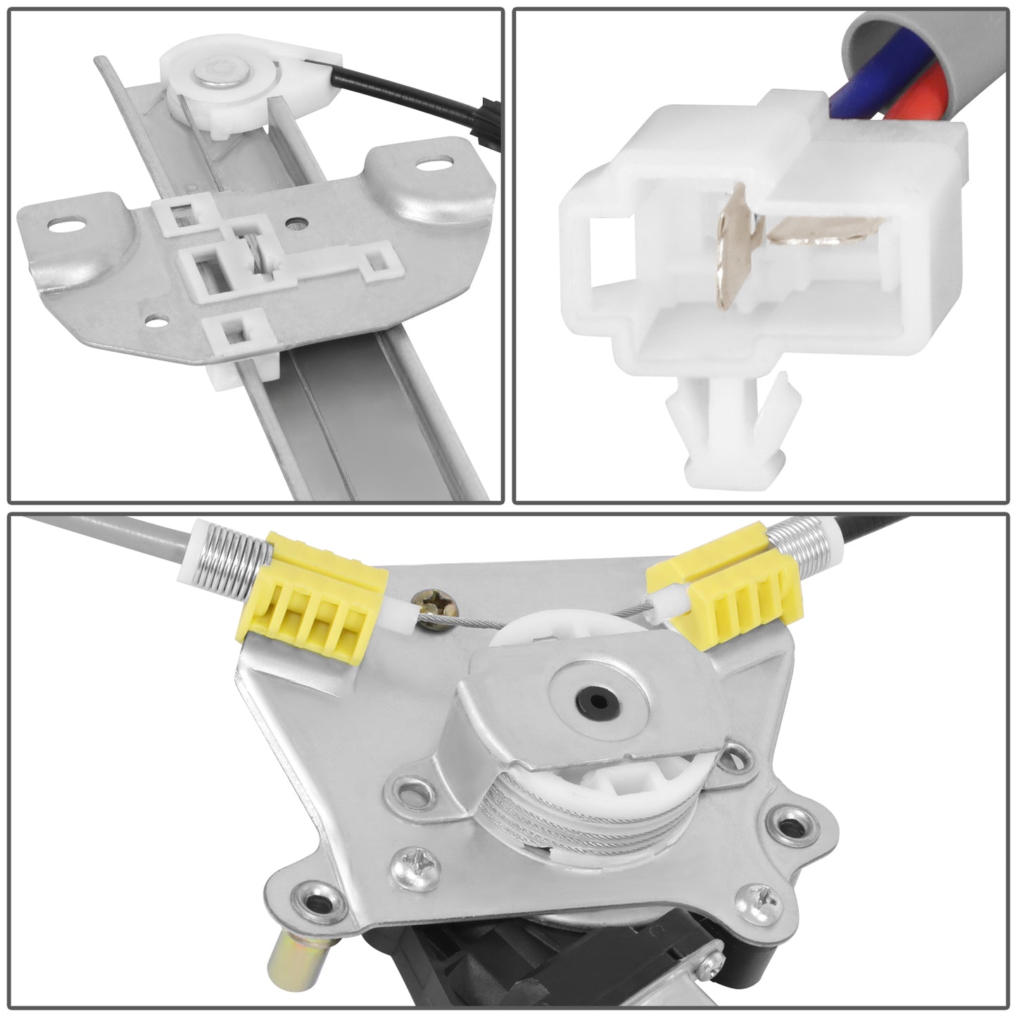 REGULADOR DE VENTANA WINDOW MOTORS & REGULATORS - CHEVROLET TRACKER 1998 / GEO TRACKER 1996-1997 / SUZUKI SIDEKICK 1991-1998 - 4DR - METALLIC - BARE STEEL / PLASTIC