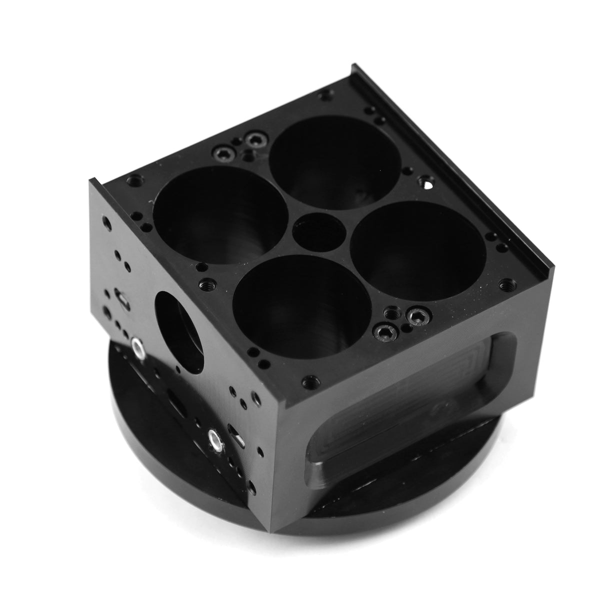 4 Barrel Billet Aluminum Carburetor Main Body - 4150 Double Pumper [Black]