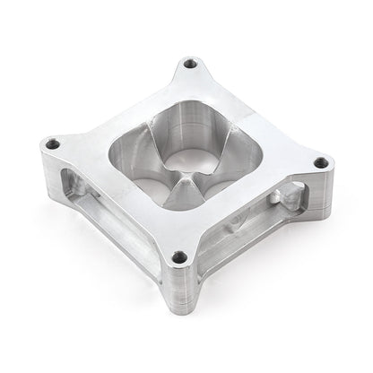 2" Aluminum 4150 CNC Machined Carburetor Spacer Square Bore 4 Port