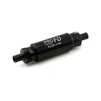 Inline Billet Aluminum Fuel Filter 9/16-18 - 9/16-18 Male Black