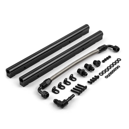 Chevy LS2 LS7 2005-2006 Stock Replacement Billet Aluminum Fuel Injector Rail Kit - Black