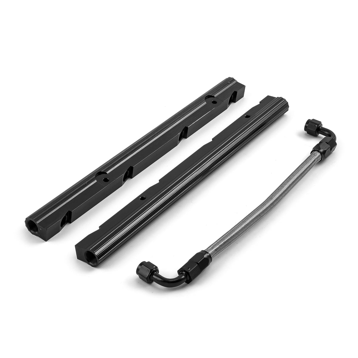 Chevy LS2 LS7 2005-2006 Stock Replacement Billet Aluminum Fuel Injector Rail Kit - Black