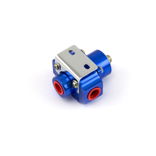 3-12 psi Adjustable Universal Deadhead Fuel Pressure Billet Regulator Blue