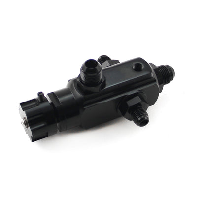 2 Port Universal Billet Return Style Adjustable Fuel Pressure Regulator Black