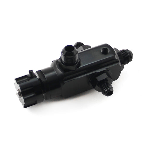 2 Port Universal Billet Return Style Adjustable Fuel Pressure Regulator Black