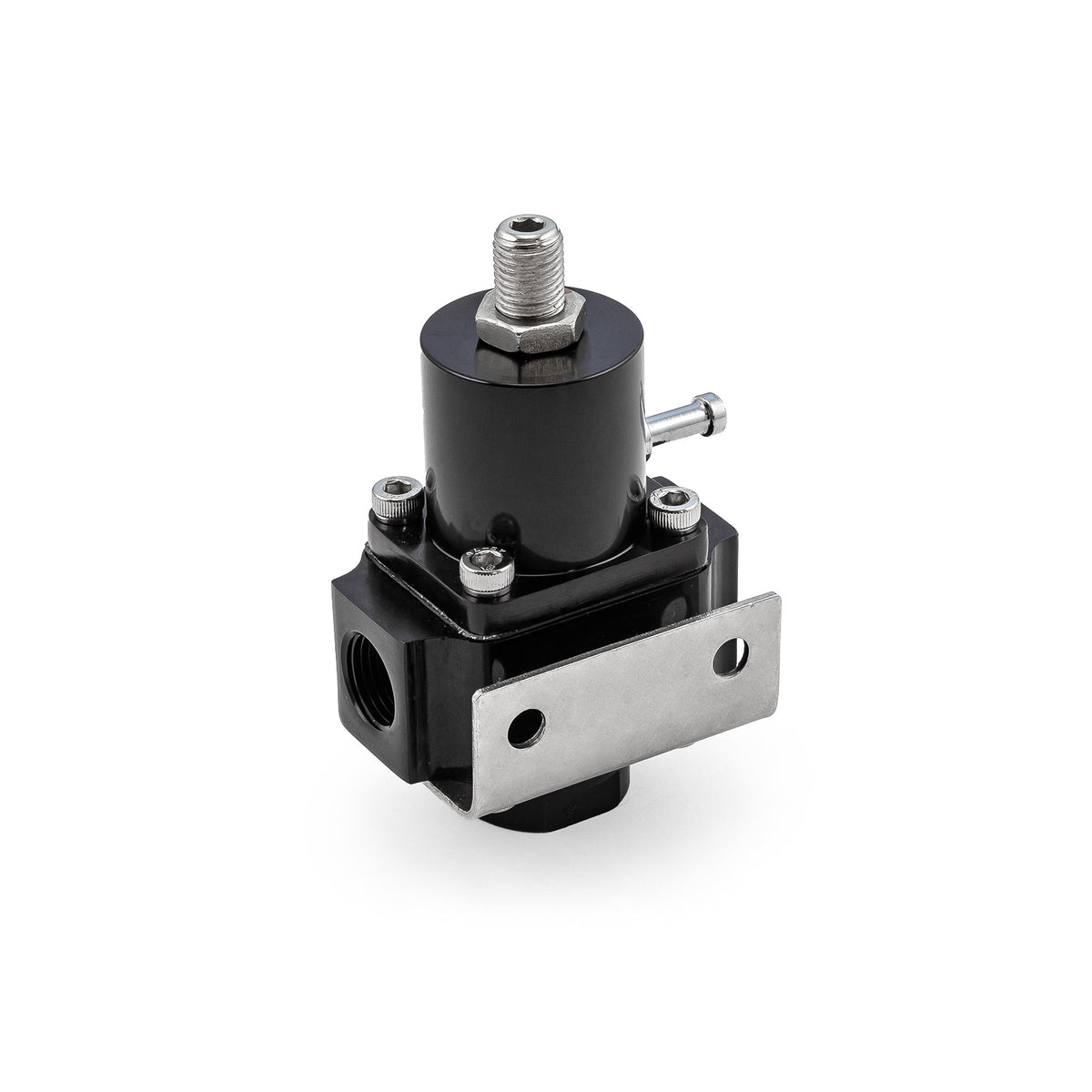 Universal 3/8" NPT EFI Fuel Injection Pressure Regulator Black w/ Boost Ref Port