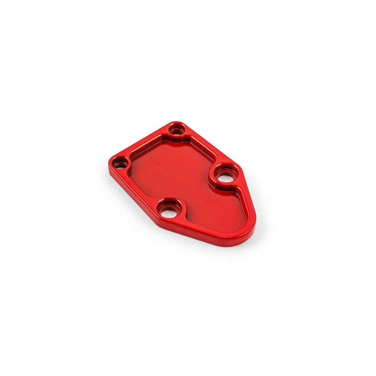 Chevy SBC 350 Fuel Pump Block-Off Plate Red