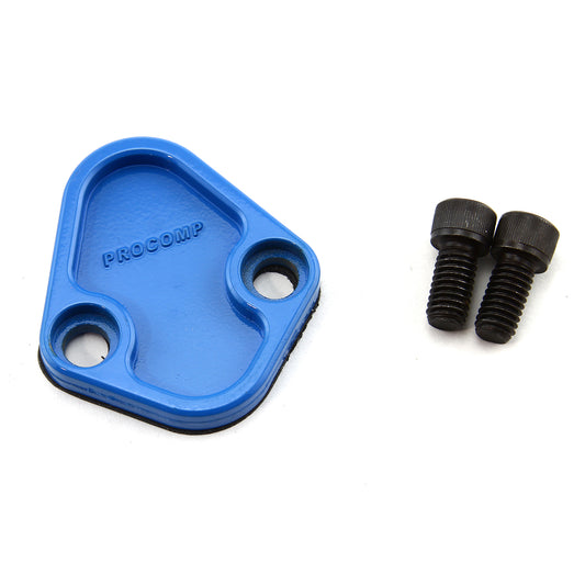 Universal Chevy BBC Ford SB BB Chrysler Fuel Pump Block-Off Plate Blue
