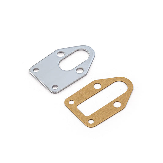 Chevy SBC 283 350 400 Fuel Pump Mounting Plate [Chrome]