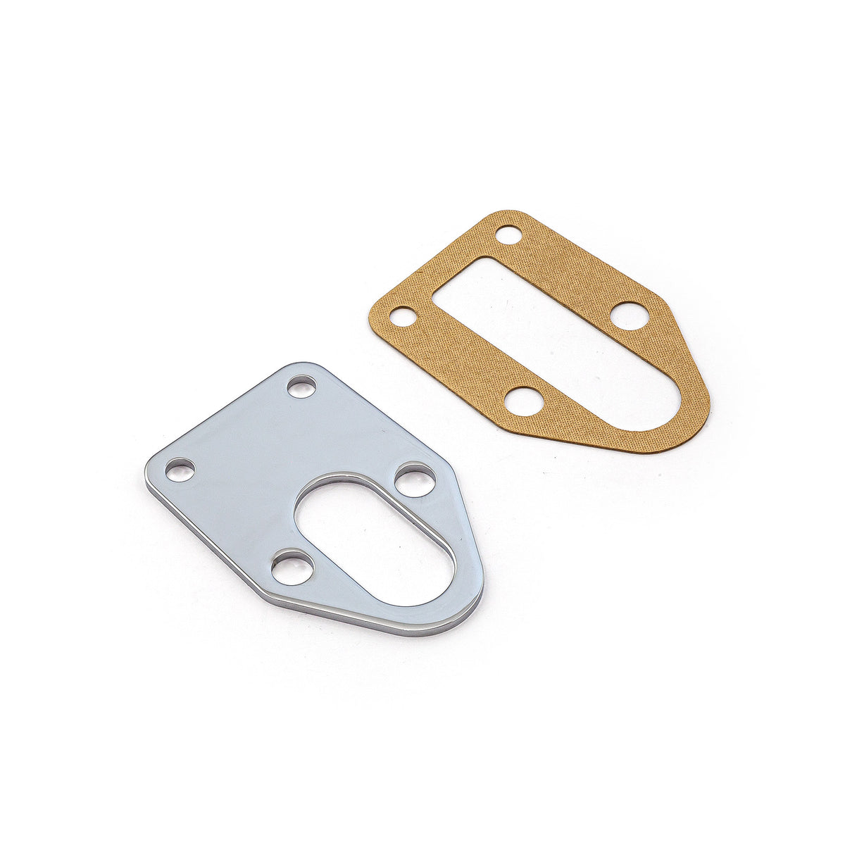 Chevy SBC 283 350 400 Fuel Pump Mounting Plate [Chrome]