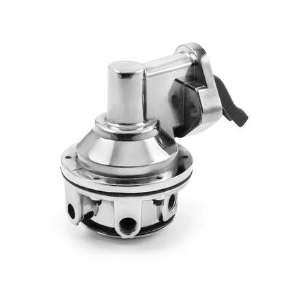 Chevy BBC 454 High Volume Mechanical Fuel Pump Chrome 1/4" NPT Fitting
