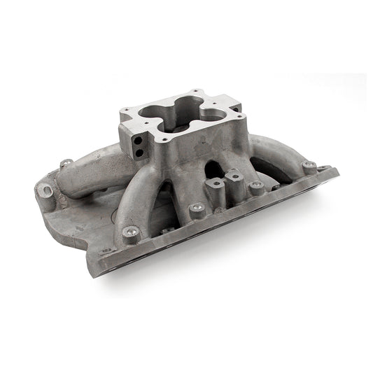 Ford 351W Windsor 3V (4V w/Tongues) HiRise Split Intake Manifold [Satin]