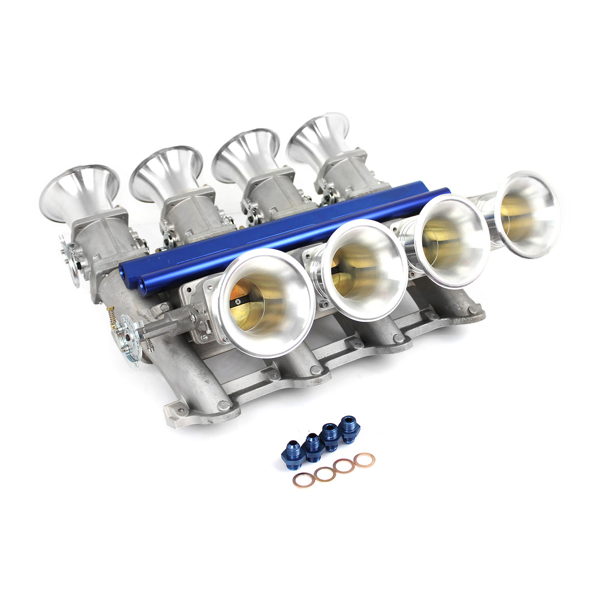 Chevy GM LS7 Sidedraft EFI Stack Intake Manifold System Complete Satin Downdraft